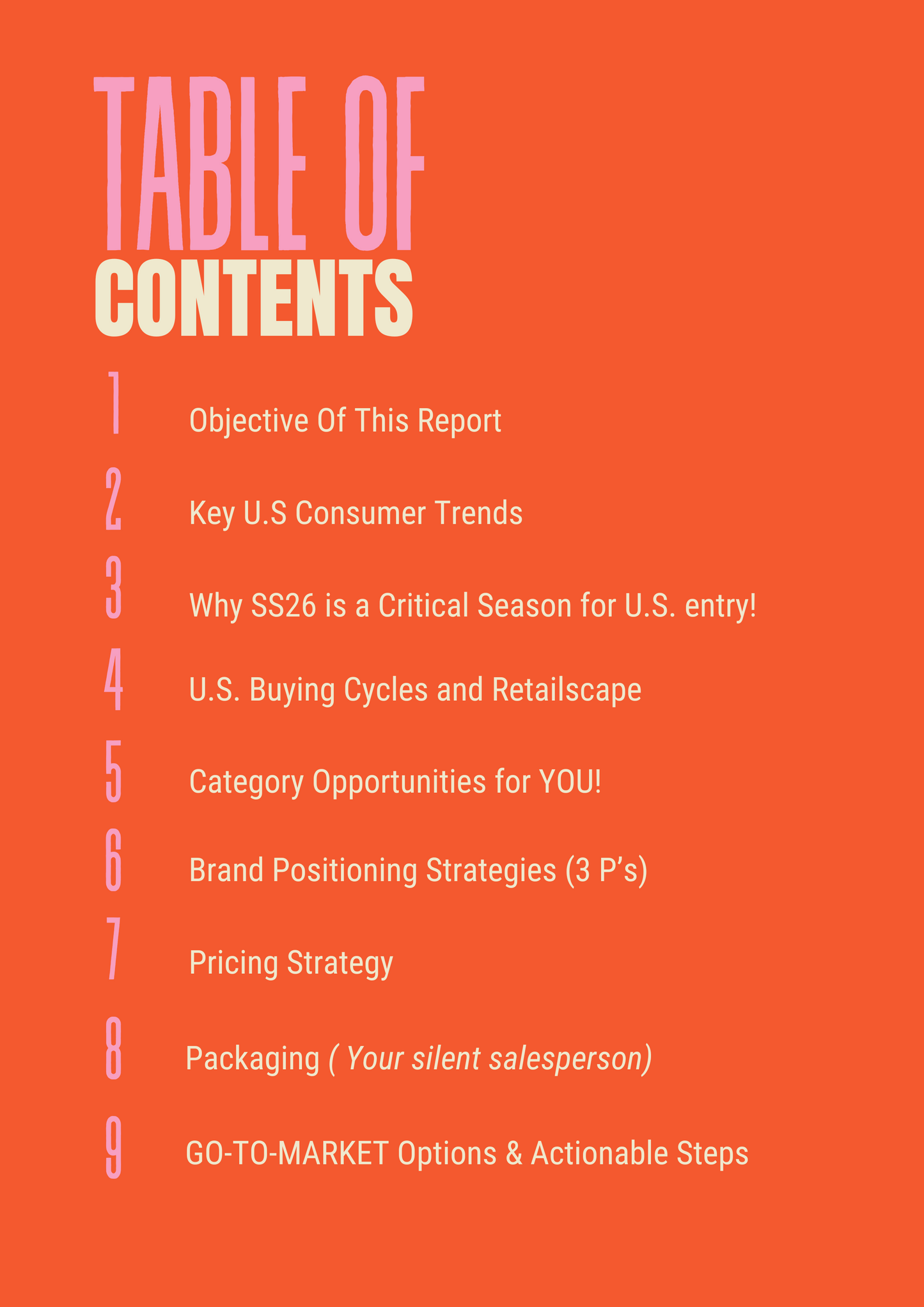 SPRING | SUMMER 2026 REPORT U.S. Market Entry